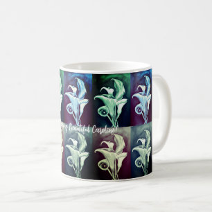 Calla Lilien Moderner Retro Vintager Minimalismus Kaffeetasse
