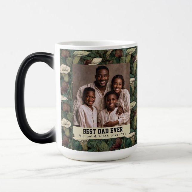 Calla Lilien Natur Vater Wird Kaffee Verwandlungstasse (Links)