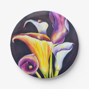 Calla-Lilien Pappteller