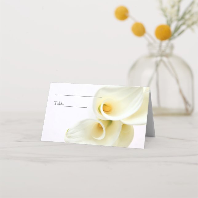 Calla Lilien Platzkarte (Vorderseite)
