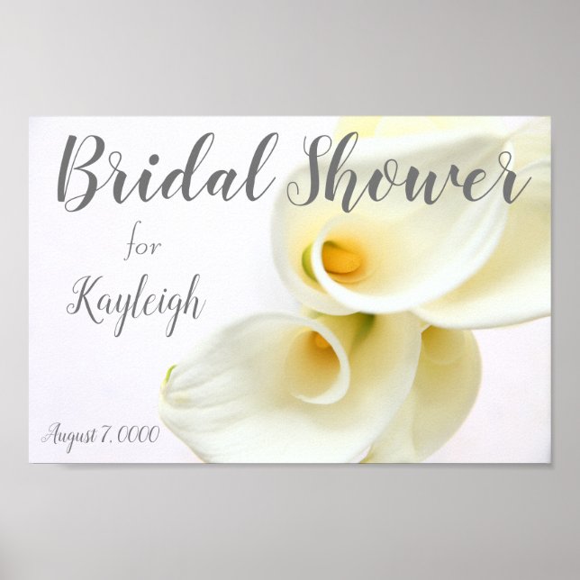 Calla Lilien Poster (Vorne)