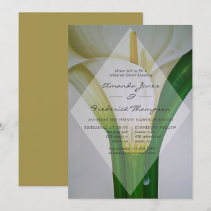 Calla-Lilien-Probeessen vor der Hochzeit Einladung