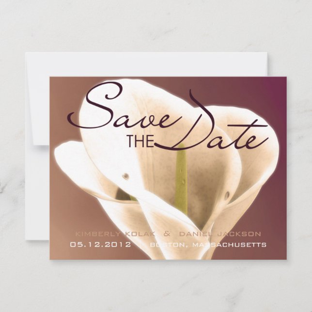 Calla Lilien ・ Save the Date (Vorderseite)