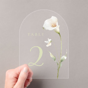 Calla-Lilien-Tisch 2 Acryleinladungen
