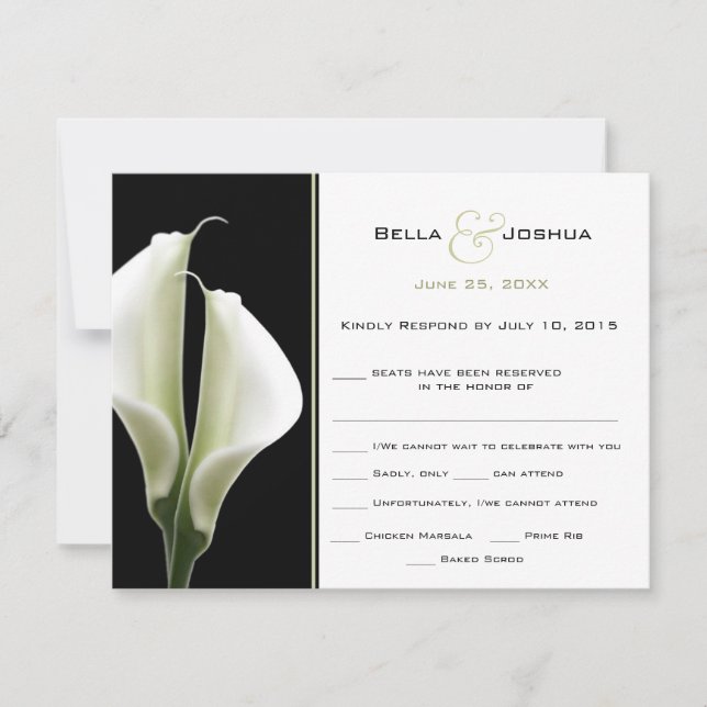 Calla Lilien UAWG RSVP Karte (Vorderseite)