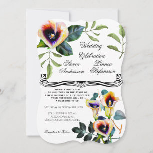 Calla Lilien viktorianischer Blumenstrauß Elegant Einladung