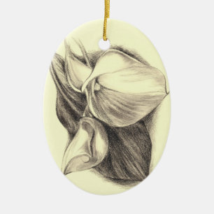 Calla-Lilien-Zeichnen Keramik Ornament
