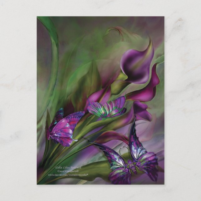 Calla Lilies Art Postcard Postkarte (Vorderseite)