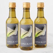 Calla lilies auf grauer Hochzeit