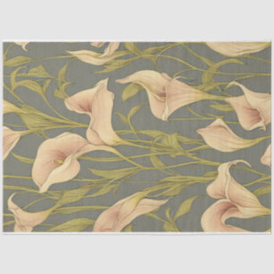 Calla lilies Blume Vintages ephemeres Muster Seidenpapier