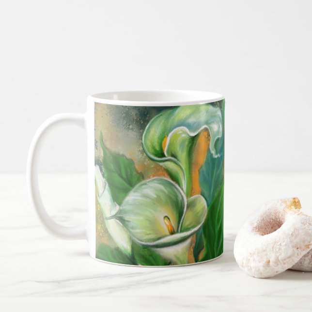 Calla Lilies Coffee Tasse (Mit Donut)
