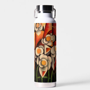 Calla Lilies Geometrische Kunst Abstrakt in braune Trinkflasche