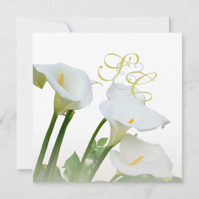 Calla lilies, Hochzeit Einladungen (Vorderseite)