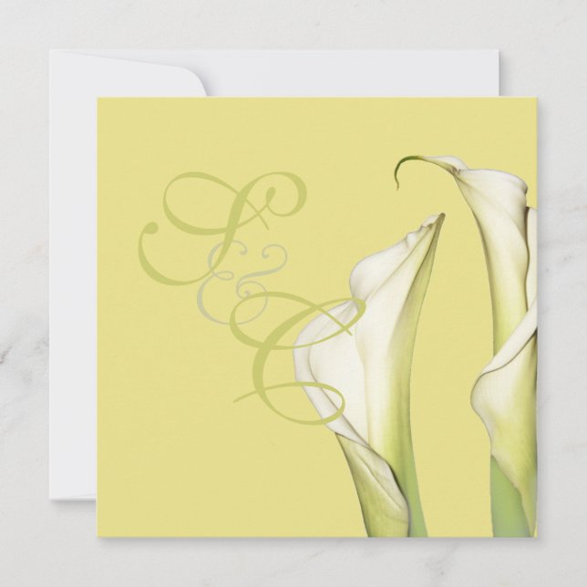 Calla lilies, Hochzeit Einladungen (Vorderseite)