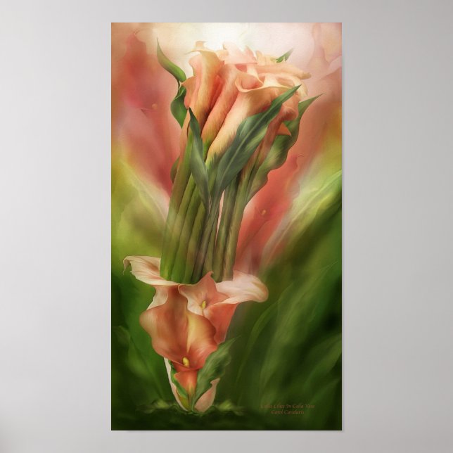 Calla Lilies in Calla Vase Art Poster/Print Poster (Vorne)
