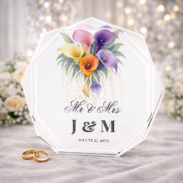 Calla Lilies Keepsake Newlyweds Gift Bride Groom Fotoblock