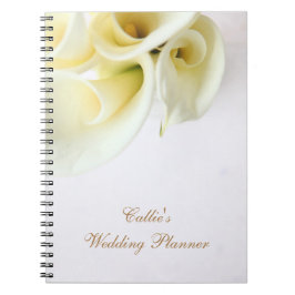 Calla lilies mit Text Space Hochzeit Notizblock