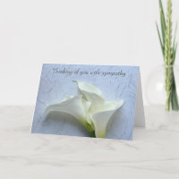 Calla lilies on pretty background Greeting Card