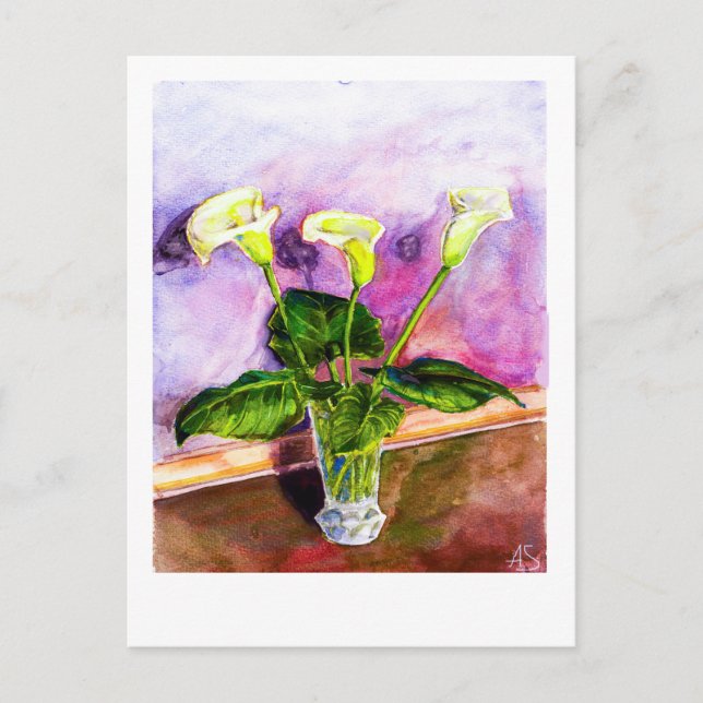 Calla Lilies Postkarte (Vorderseite)