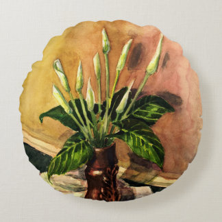 Calla lilies rundes kissen