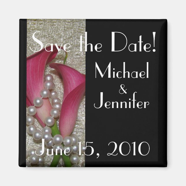 Calla Lilies Save the Date Magnet (Vorne)