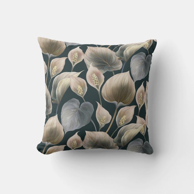 Calla Lilies Throw Pillow Kissen (Vorderseite)