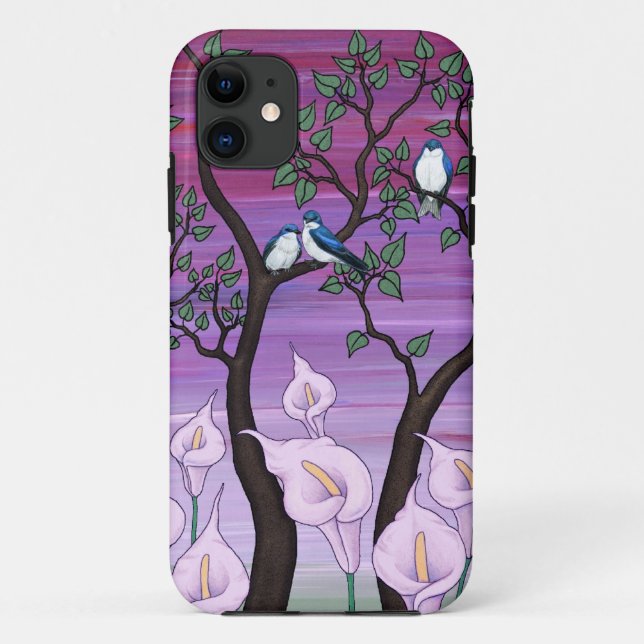 "calla lilies & tree swallows" iPhone 5 case (Rückseite)