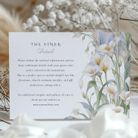 Calla Lilies Wedding Information Card