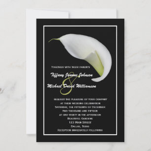 Calla Lilies Wedding Invitation - White Calla Lily Einladung