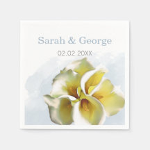 calla lilies Wedding personalisierte Servietten