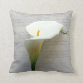 Calla liliy auf Handschrifts-Wurfskissen Kissen