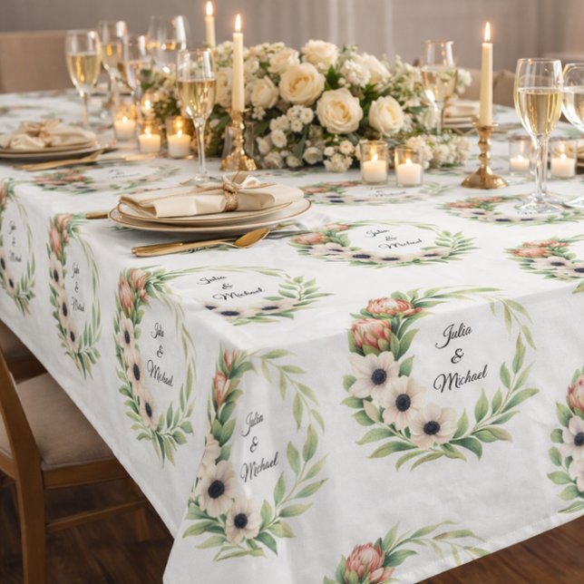 Calla Lillies Wreath Wedding Decor Newlyweds Tischdecke (Von Creator hochgeladen)