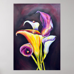 Calla Lilly - Bohemische Malerei Poster
