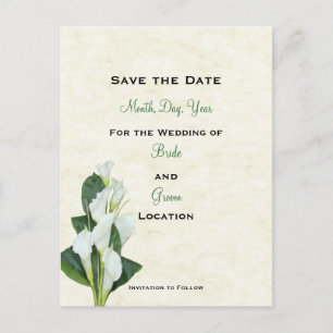Calla Lilly Save the Date Karte