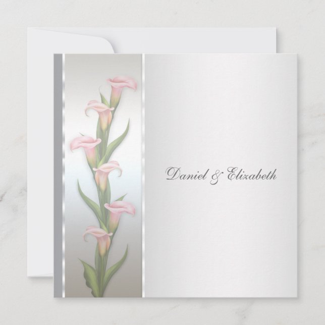 Calla Lily 25-jähriges Party Einladung (Vorderseite)