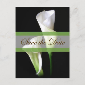 Calla Lily 2 Save the Date Wedding Ankündigungspostkarte