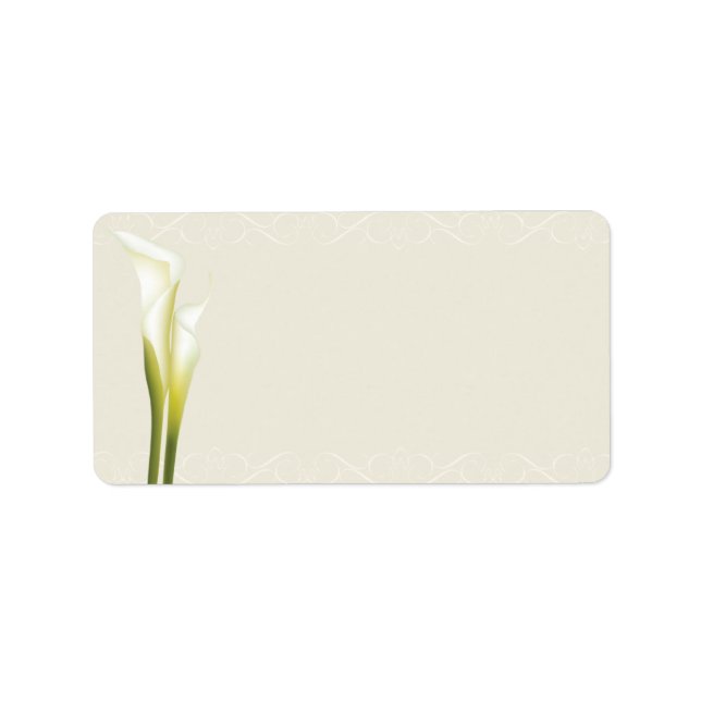 Calla Lily Address Labels Adressaufkleber (Vorne)