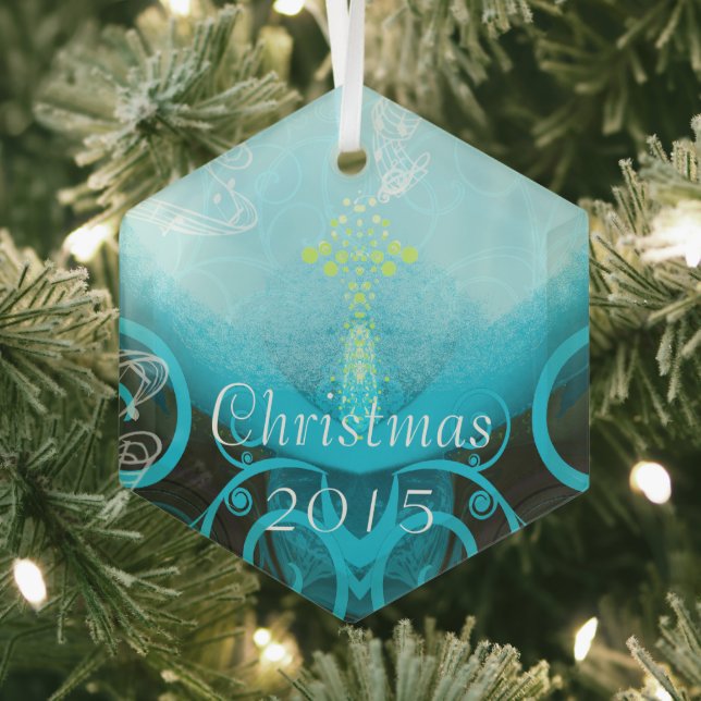 Calla Lily Aqua Ornament Aus Glas (Insitu)