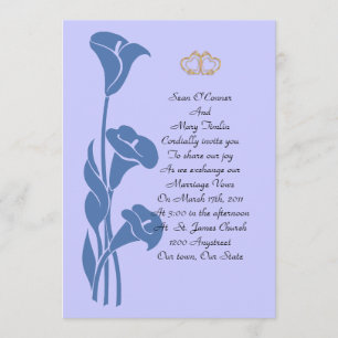Calla Lily Blue Einladung