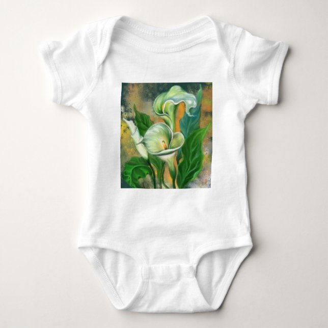 Calla Lily Blume Baby Bodysuit Baby Strampler (Vorderseite)