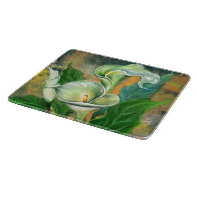 Calla Lily Blume Cutting Board Lilies Blume Schneidebrett (Ecke)