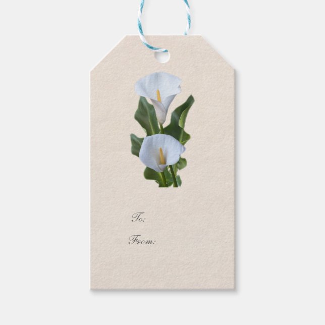 Calla Lily Blume Florenz Geschenkanhänger (Vorderseite)