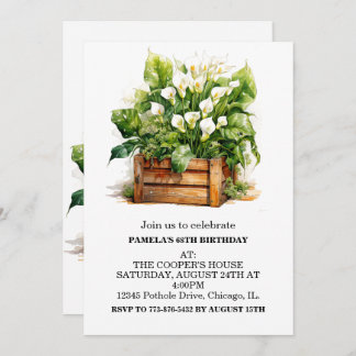 Calla Lily Blume Geburtstagsparty Einladungen