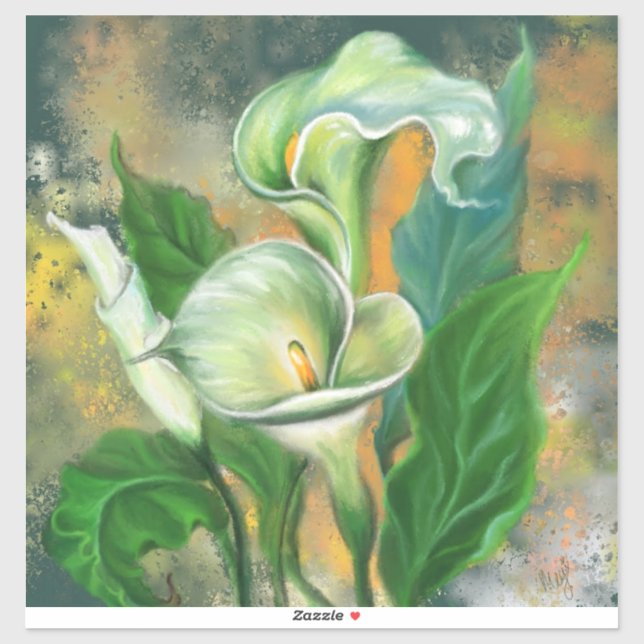 Calla Lily Blume Sticker Painting (Blatt)