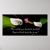 Calla Lily Blume Vertrauen Gottes Schrift drucken
