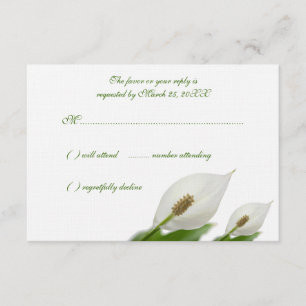 Calla Lily Blume White WedelResponse Cards RSVP Karte