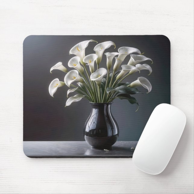Calla Lily Bouquet Mousepad (Mit Mouse)