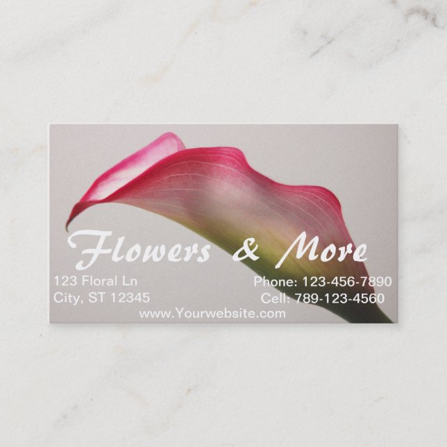 Calla Lily Card Visitenkarte (Vorderseite)