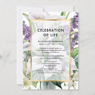 Calla Lily Celebration of Life Einladung