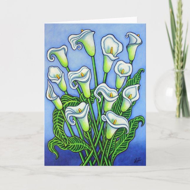 Calla Lily Dreaming Grußkarte von Lisa Lorenz Karte (Vorderseite)